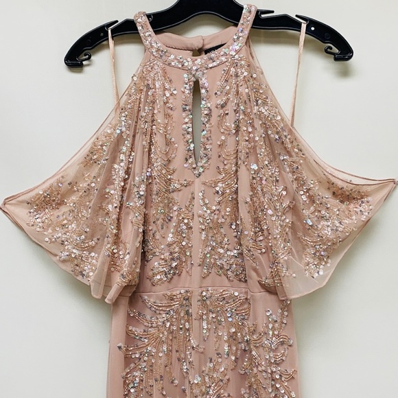 Aidan Mattox cold shoulder beaded gown - Picture 6 of 9